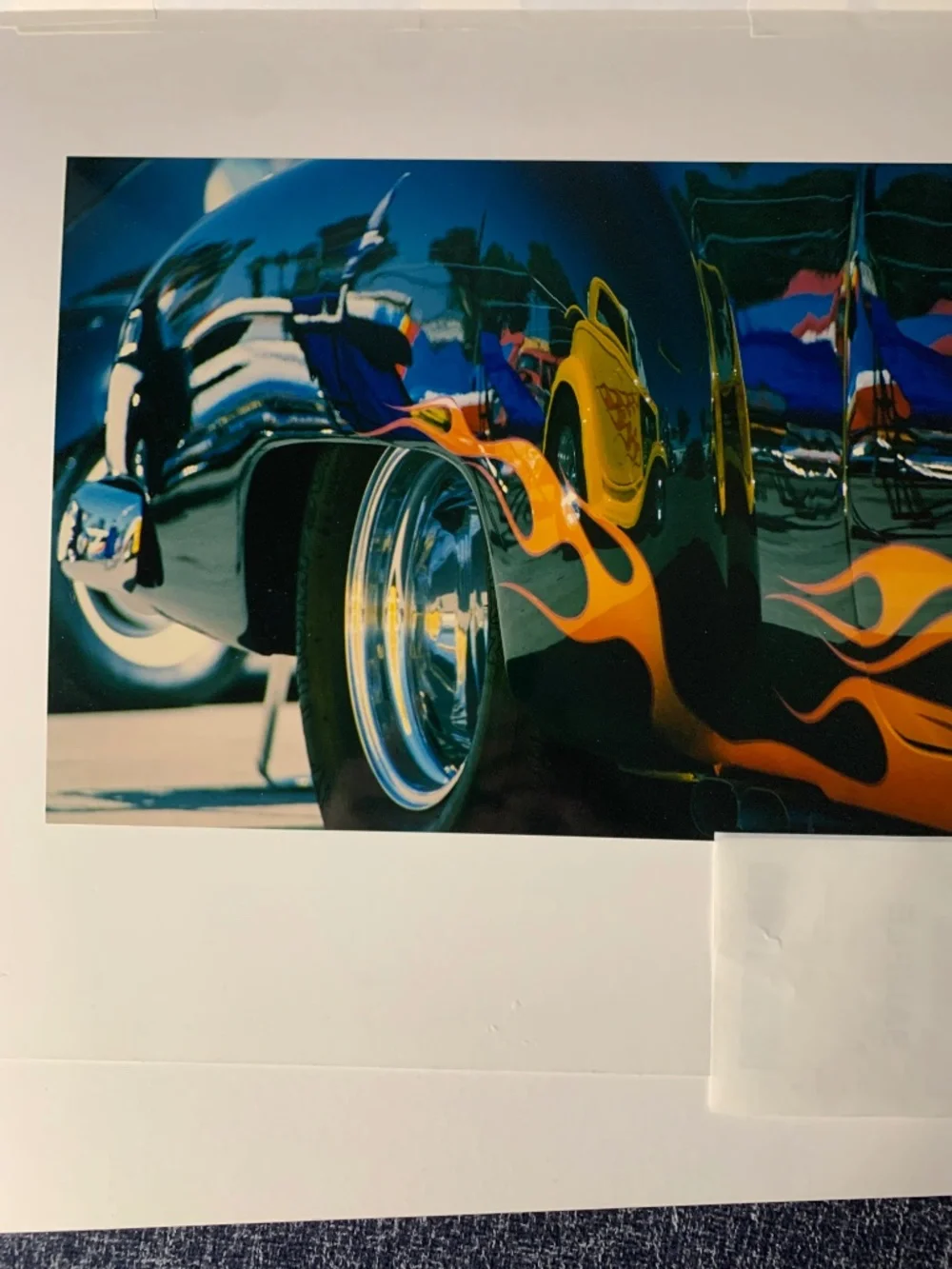 Vintage Hot Rod Flamed Car Original Signed Art Photo Print 11x14